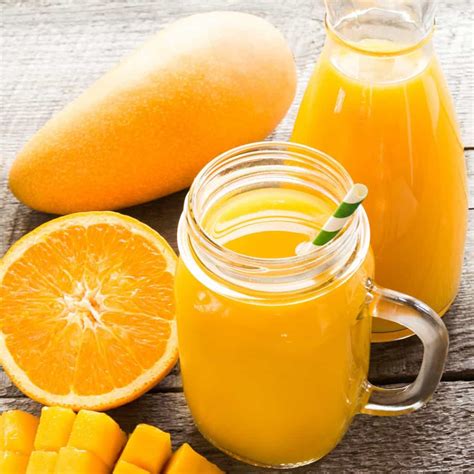 Orange Mango Juice Easy Drink Recipes Juices Mocktails
