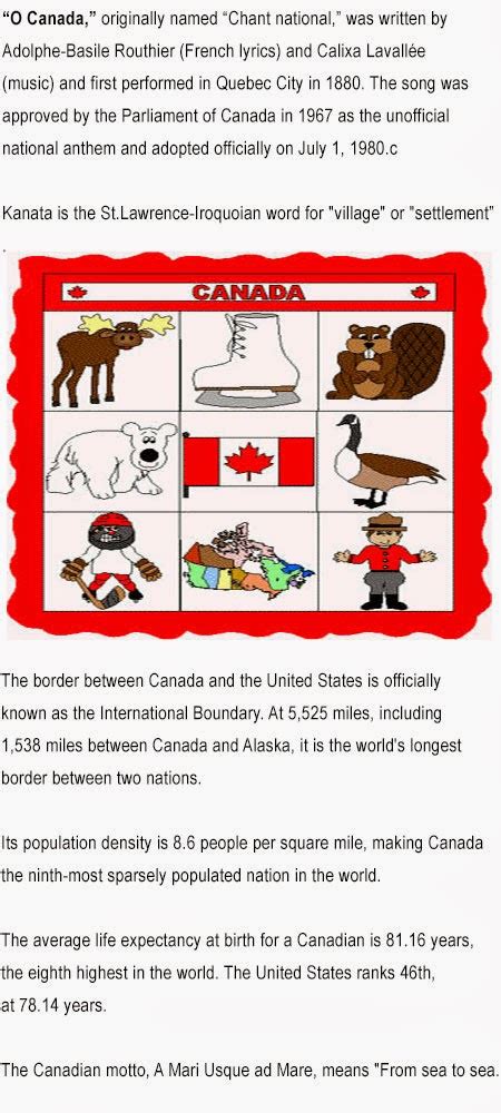 Facts About Canada For Kids Childhood Education