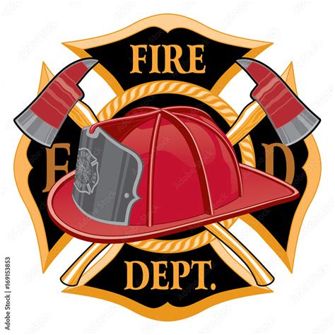 Fire Department Cross Symbol Is An Illustration Of A Fireman Or