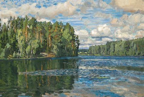 Stanislav Zhukovsky 18751944 Lake Moldino 1909 Oil On Canvas 41 X