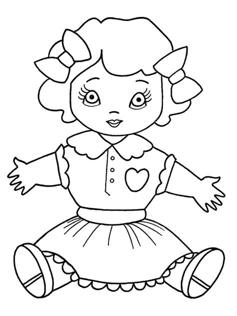 Toy Doll Coloring Page Download Print Or Color Online For Free