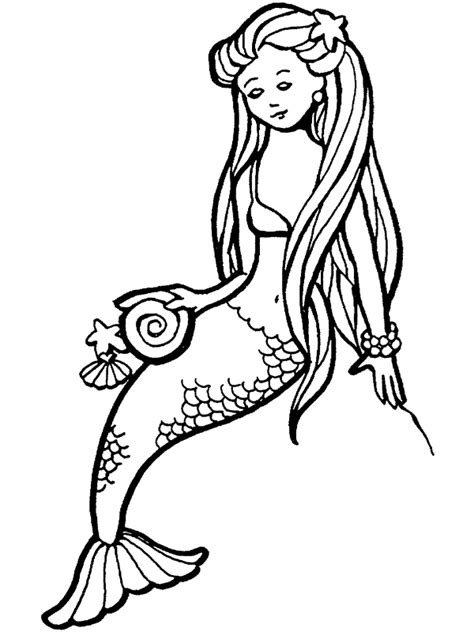 Una semplice iniziativa per sensibilizzare nella lotta al coronavirus. sirena con conchigliedisegno da colorare gratis - disegni ...