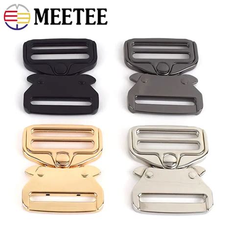 Meetee 25pcs 38mm Metal Bags Quick Release Buckles Strap Connector