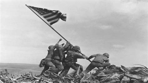 75 Years Ago Today Us Marines Raised The American Flag Over Iwo Jima
