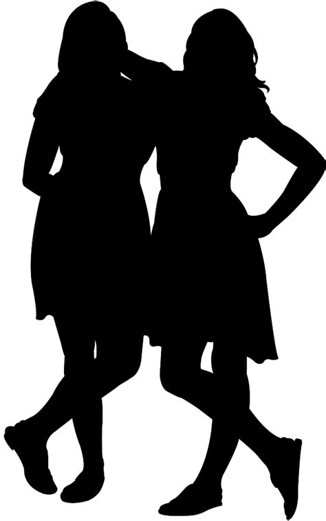 Friends Silhouette Free Vector Silhouettes
