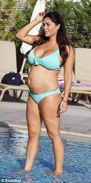 Pregnant Casey Batchelor Shows Off Bump In Lanzarote Daily Mail Online