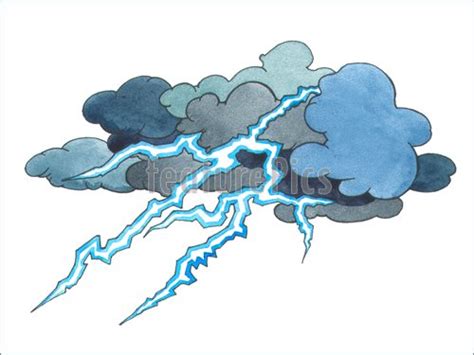 Illustratie over tekening van weerpictogrammen op bord. Illustration Of Thunder Storm
