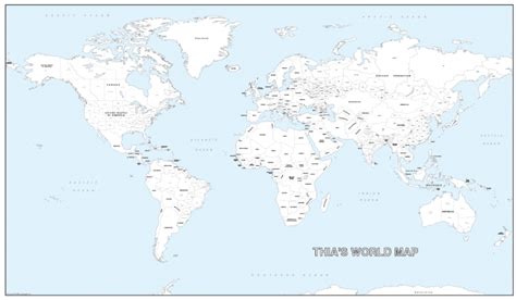 Large Detailed Personalised World Colouring Map Cosmographics Ltd