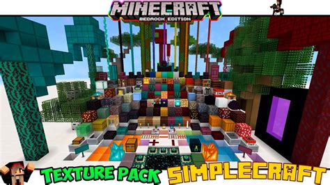 Texture Pack Simplecraft 16x16 Minecraft Bedrock 116 Youtube