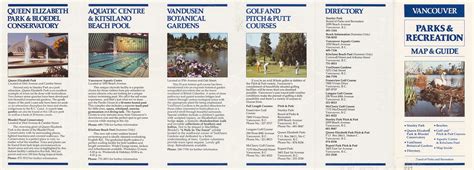 Vancouver Parks And Recreation Map And Guide City Of Vancouver Archives