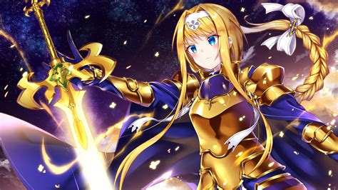 Alice Sao With Sword From Alicization Anime Wallpaper 8k Ultra Hd Id4390