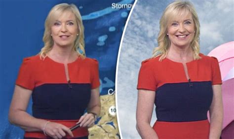 Bbc Weather Carol Kirkwood Flaunts Hourglass Figure In Block Dress