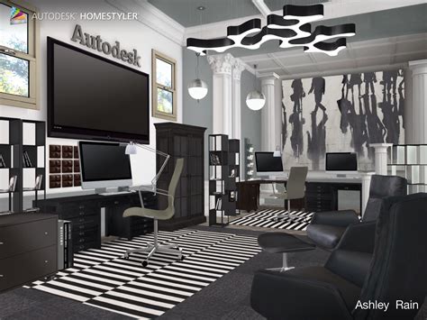Check Out My Interiordesign White And Black Office From Homestyler
