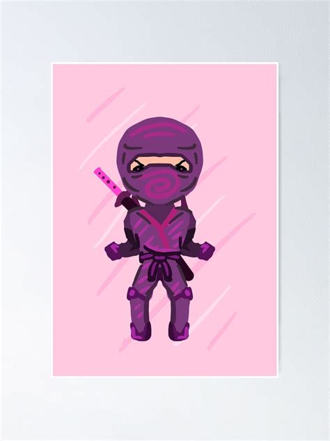 Purple Ninja Poster For Sale By Lazydreams Redbubble