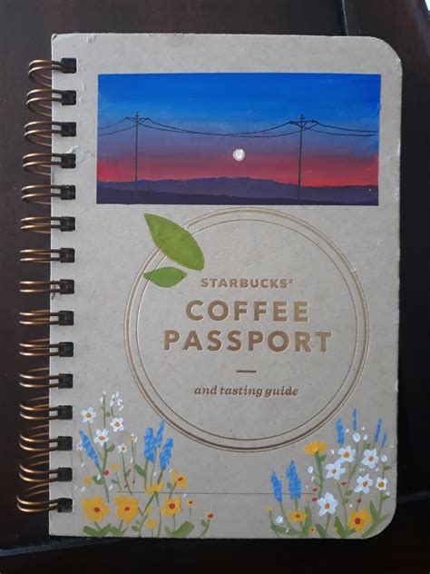 Got bored, painted my coffee passport : r/starbucks