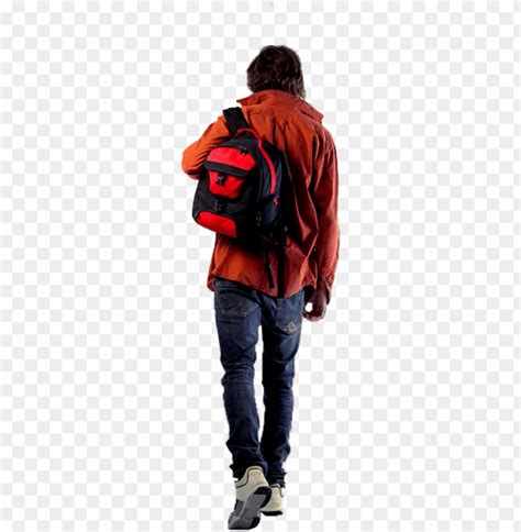 Man Walking Away Backpack Png Image With Transparent Background Toppng