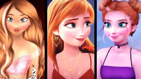 Disney Princess Tiktok Glow Up Compilation 😊 Anna Fanart 😊 Disney