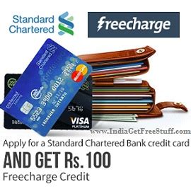 There are different types of credit cards available with a salary range from aed 5,000. Freecharge Free Credit Rs.100 on Standard Chartered Bank ...