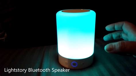 Lightstory Bluetooth Speaker with Touch Sensitive Light - YouTube