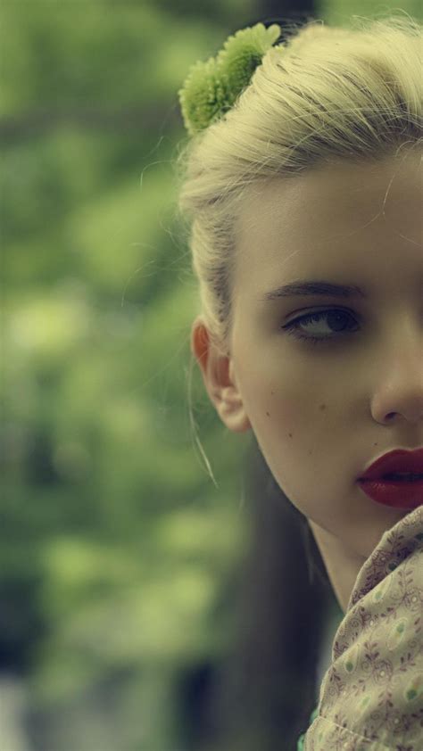 2160x3840 Resolution Scarlett Johansson Face Lipstick Sony Xperia X