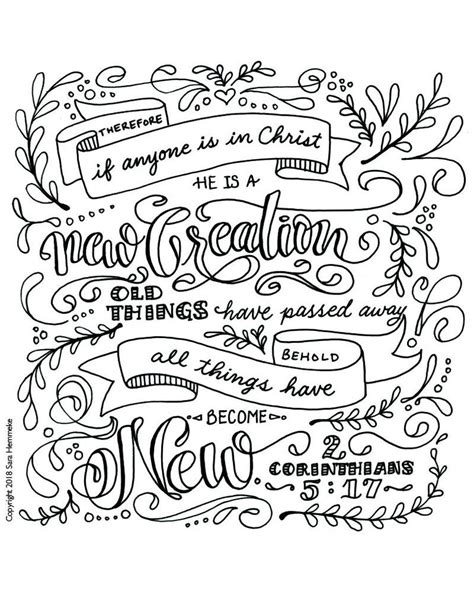 Jesus feed 5000 8x11 (1), matt. Coloring Page Bible Verse 2 Corinthians 5:17 DOWNLOAD | Etsy