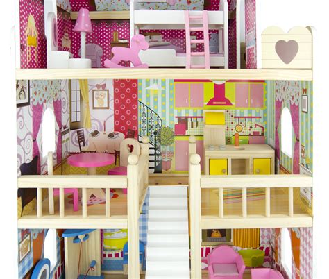 Holz Puppenhaus Meine Residenz Mit Möbeln Und Zubehör 4 Kleine
