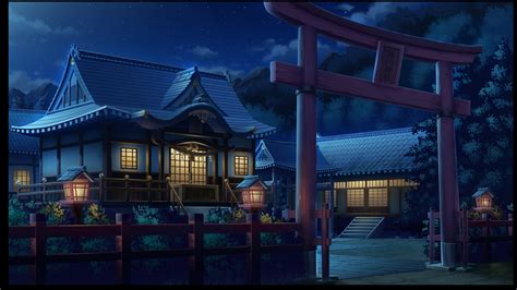 Art Gate House Torii Japanese Japan Anime Shrine Orginal Night