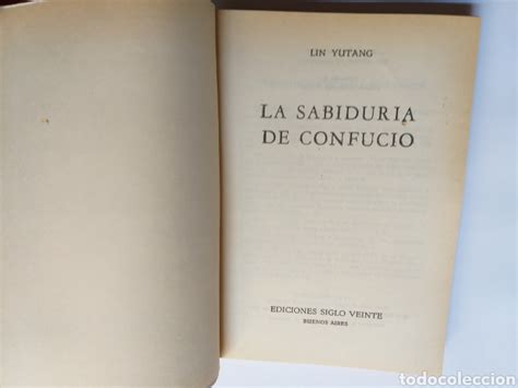 La Sabiduría De Confucio Lin Yutang Ediciones S Comprar Libros De Filosofía En Todocoleccion