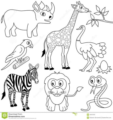 African Safari Animals Coloring Pages At Free