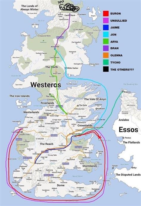 Map Shows Everyones Crazy Travels In Game Of Thrones Season 7 Inverse