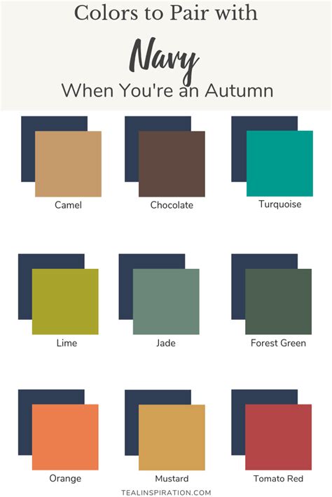 Navy Color Combinations For Autumn Fashion