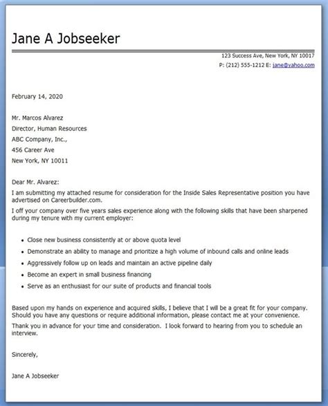 Medical and healthcare cover letters. Resume Cover Letter Sales Representative - Sales ...
