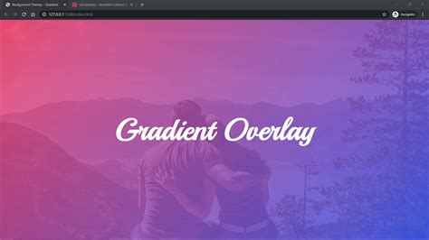How To Add Css Gradient Color Overlay On An Image Background Youtube