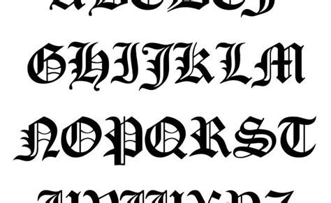 Free Printable Old English Alphabet Stencils Printable Templates