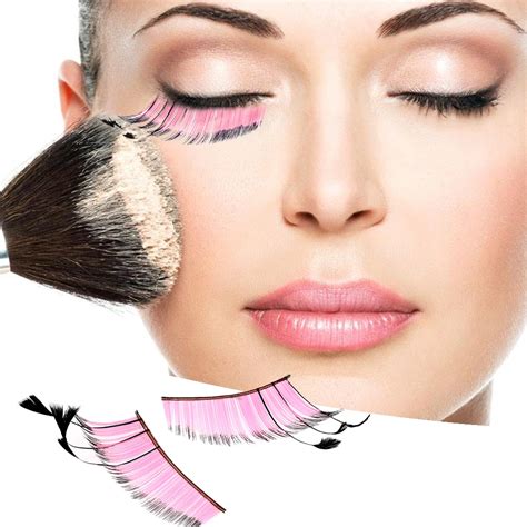 Colorful Feather False Long Cross Eyelashes Women Fashion Sexy Party Makeup Natural Fake Thick