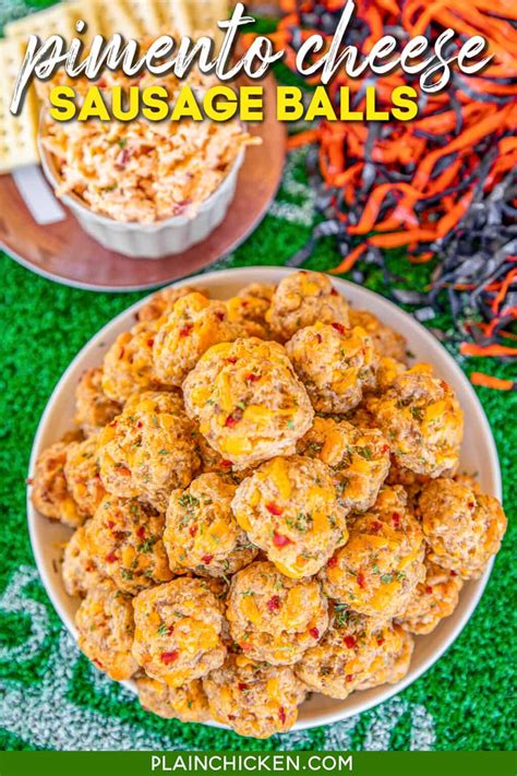 Pimento Cheese Sausage Balls Plain Chicken