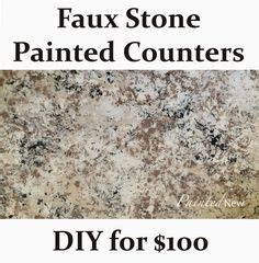 Faux painting kitchen walls is an interesting way to update and add character to a tired boring kitchen, but it's not the only way. DIY faux stone painted counters with Envirotex Lite | Painting countertops, Kitchen cabinets ...