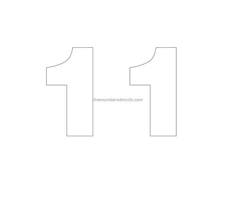 Free Helvetica 11 Number Stencil