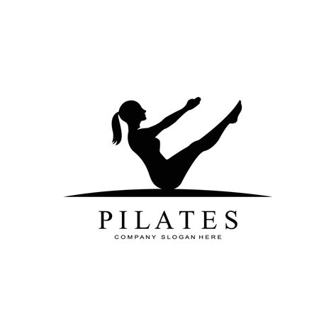 Pilates Sitting Pose Logo Icon Symbol A Calming Yoga Exercise That