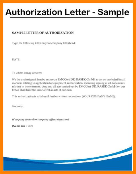 Personal Authorization Letter 16 Examples Format Sample Examples