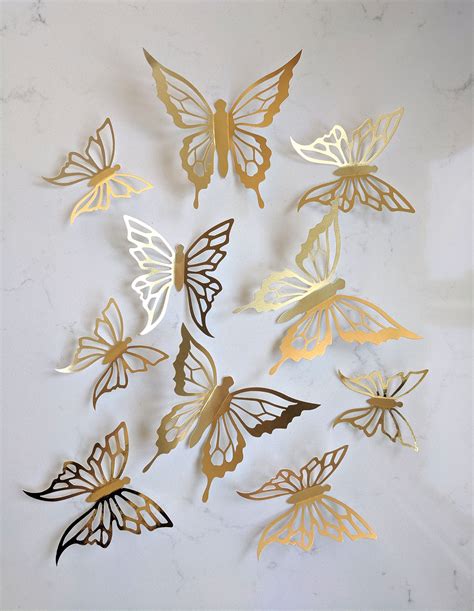 Beautiful Gold Butterflies Crystal Crafts Upcycled Crafts Paper Crafts