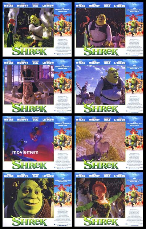 Shrek Original Lobby Card Set Mike Myers Eddie Murphy Cameron Diaz