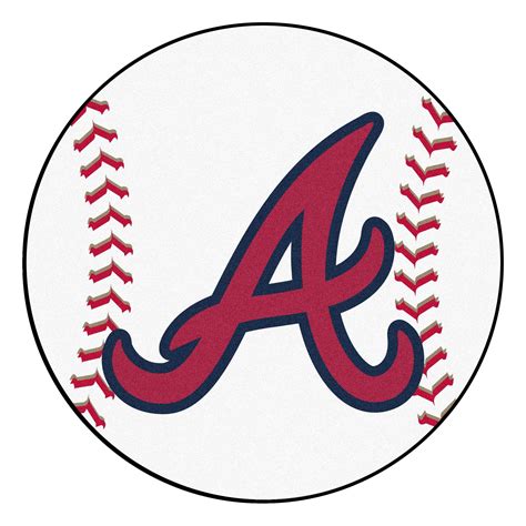 Mlb Atlanta Braves Baseball Mat 27 Diameter