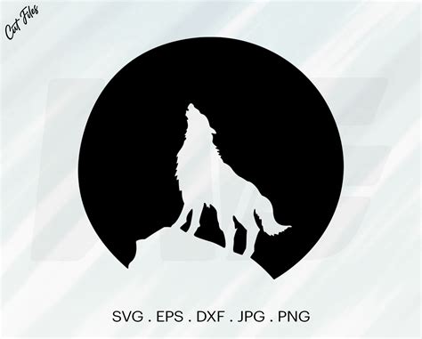 Wolf Howling Svg Wolf Moon Svg Cut File For Cricut Clipart Etsy