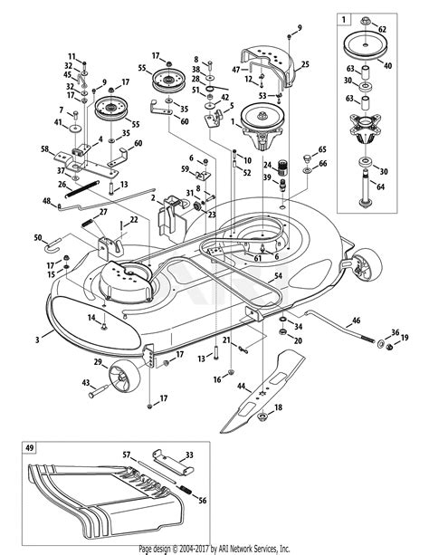 Need to fix your 917288517 lawn tractor? Craftsman 46 mower deck belt diagram