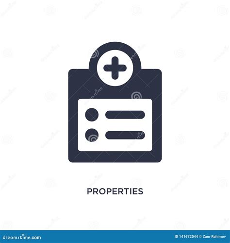 Properties Icon On White Background Simple Element Illustration From