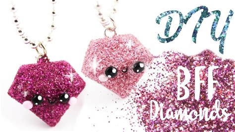 Diy Glitter Bff Diamond Charms ♡ Kawaii Friday Youtube