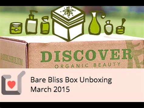 Bare Bliss Box Unboxing March 2015 YouTube