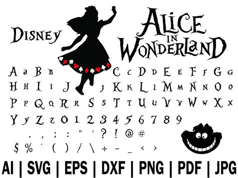 Disney Alice In Wonderland Font Instant Download Etsy