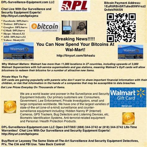 Cardholders get just a few options — 2% back at murphy usa gas stations and 1% back at sam's. DPL-Surveillance-Equipment.com: Breaking News!!!!!: You Can Now Spend Your Bitcoins At Wal-Mart ...